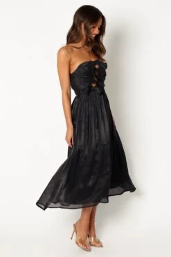 Mila Strapless Midi Dress - Black -Fashion Dress petal and pup usa dresses mila strapless midi dress black 34024228782257