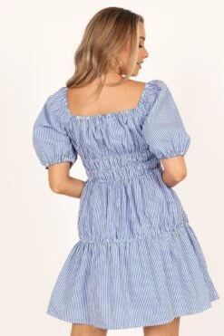 Minne Mini Dress - Blue Stripe -Fashion Dress petal and pup usa dresses minne mini dress blue stripe 33488436560049