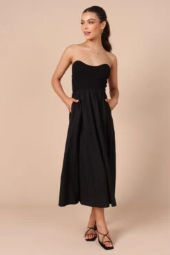 Molly Strapless Dress - Black -Fashion Dress petal and pup usa dresses molly strapless dress black 32213985165489