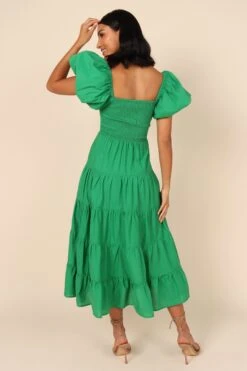 Morgan Tiered Dress - Green -Fashion Dress petal and pup usa dresses morgan tiered dress green 32066632777905