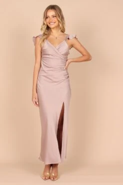 Peony Frill Cap Sleeve Maxi Dress - Lilac -Fashion Dress petal and pup usa dresses peony frill cap sleeve maxi dress lilac 32390895698097