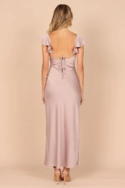 Peony Frill Cap Sleeve Maxi Dress - Lilac -Fashion Dress petal and pup usa dresses peony frill cap sleeve maxi dress lilac 32390895763633