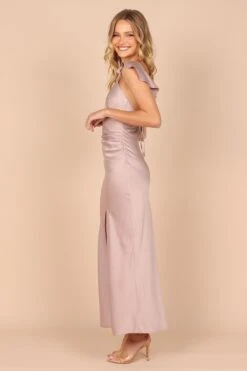 Peony Frill Cap Sleeve Maxi Dress - Lilac -Fashion Dress petal and pup usa dresses peony frill cap sleeve maxi dress lilac 32390895796401