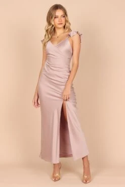 Peony Frill Cap Sleeve Maxi Dress - Lilac -Fashion Dress petal and pup usa dresses peony frill cap sleeve maxi dress lilac 32390895861937