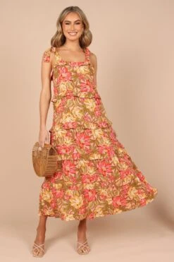 Pissaro Bow Sleeve Maxi Dress - Floral -Fashion Dress petal and pup usa dresses pissaro bow sleeve maxi dress floral 32265142567089