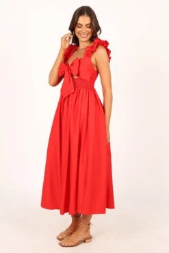 Pita Midi Dress - Red -Fashion Dress petal and pup usa dresses pita midi dress red 33752444895409