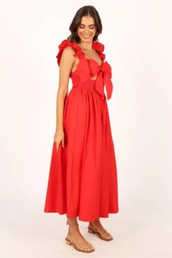 Pita Midi Dress - Red -Fashion Dress petal and pup usa dresses pita midi dress red 33752444993713