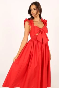 Pita Midi Dress - Red -Fashion Dress petal and pup usa dresses pita midi dress red 33752445026481