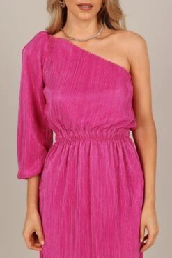 Pontee One Shoulder Pleated Midi Dress - Orchid -Fashion Dress petal and pup usa dresses pontee one shoulder pleated midi dress orchid 33077775433905