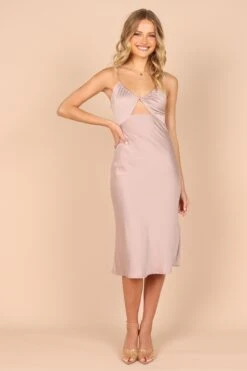 Poppy Cut Out Midi Dress - Lilac -Fashion Dress petal and pup usa dresses poppy cut out midi dress lilac 32390894583985