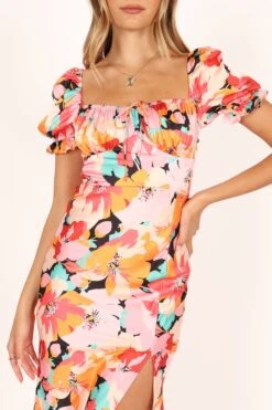 Posie Midi Dress - Pink Floral -Fashion Dress petal and pup usa dresses posie midi dress pink floral 33690343014577