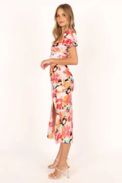 Posie Midi Dress - Pink Floral -Fashion Dress petal and pup usa dresses posie midi dress pink floral 33690343080113