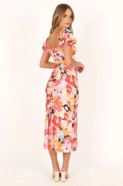 Posie Midi Dress - Pink Floral -Fashion Dress petal and pup usa dresses posie midi dress pink floral 33690343145649