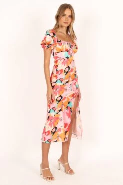 Posie Midi Dress - Pink Floral -Fashion Dress petal and pup usa dresses posie midi dress pink floral 33690343178417