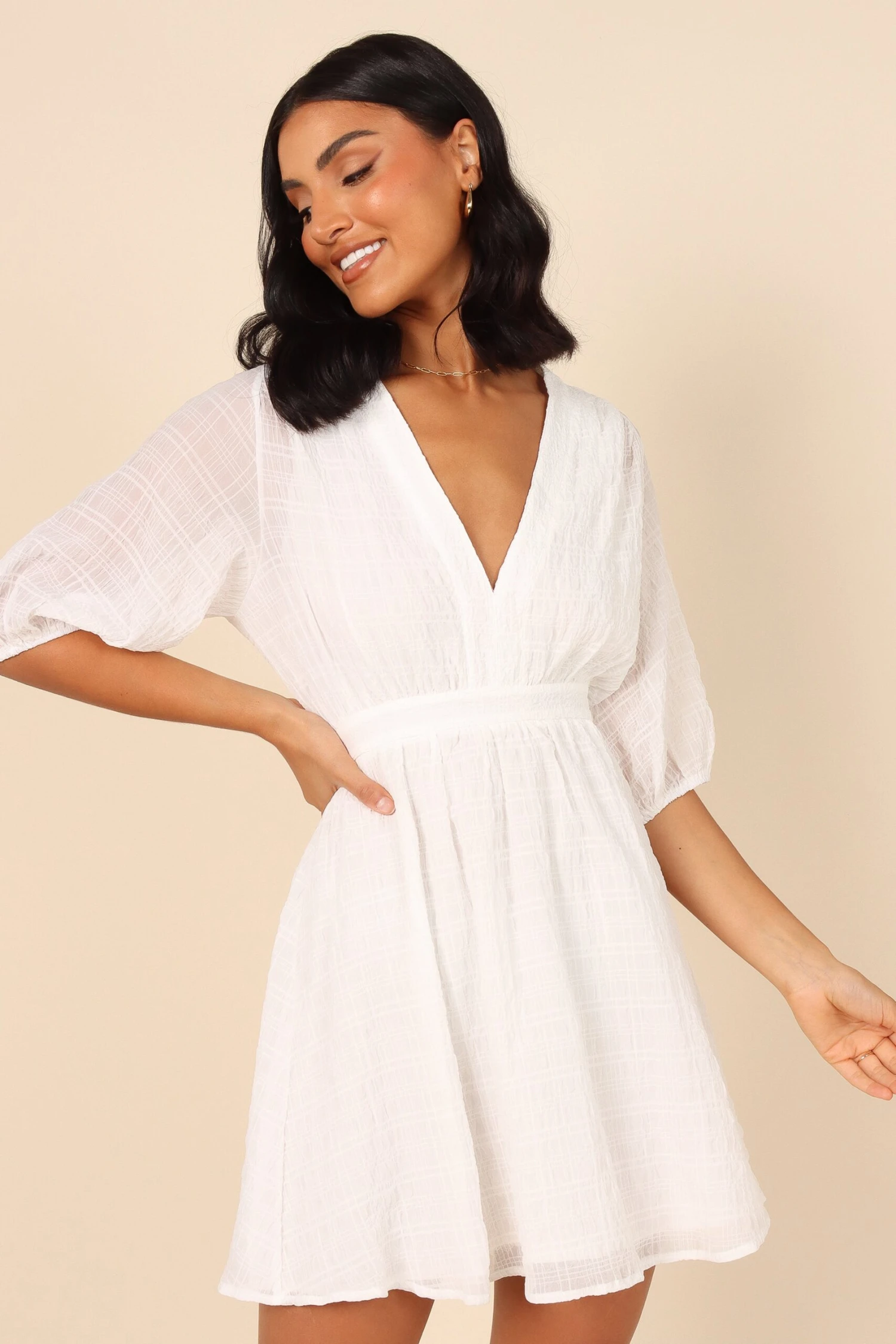 Quinnie Mini Dress - White 3 Quinnie Mini Dress - White