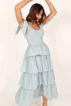 Raphael Tiered Maxi Dress - Blue -Fashion Dress petal and pup usa dresses raphael tiered maxi dress blue 33779292700849