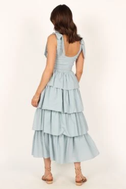 Raphael Tiered Maxi Dress - Blue -Fashion Dress petal and pup usa dresses raphael tiered maxi dress blue 33779292831921