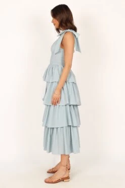 Raphael Tiered Maxi Dress - Blue -Fashion Dress petal and pup usa dresses raphael tiered maxi dress blue 33779292864689