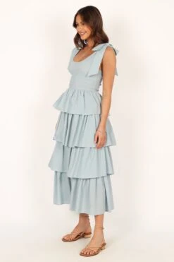 Raphael Tiered Maxi Dress - Blue -Fashion Dress petal and pup usa dresses raphael tiered maxi dress blue 33779292897457