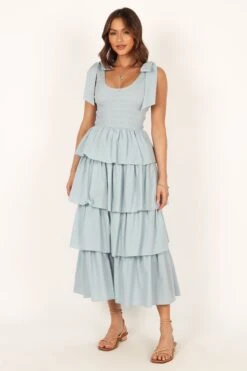 Raphael Tiered Maxi Dress - Blue -Fashion Dress petal and pup usa dresses raphael tiered maxi dress blue 33779292930225