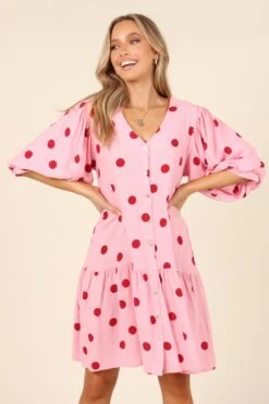 Regina Dress - Pink -Fashion Dress petal and pup usa dresses regina dress pink 31923417317553