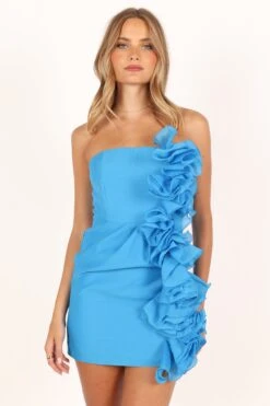 Rosa Strapless Mini Dress - Ocean Blue -Fashion Dress petal and pup usa dresses rosa strapless mini dress ocean blue 33752452235441