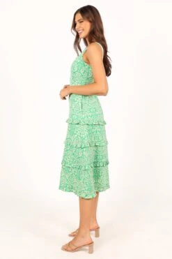Santana Midi Dress - Green Tropical -Fashion Dress petal and pup usa dresses santana midi dress green tropical 33712103522481