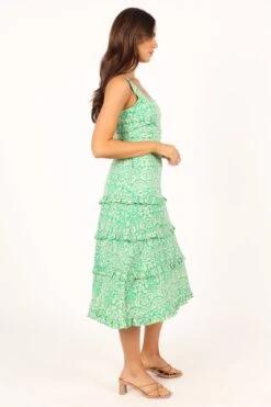 Santana Midi Dress - Green Tropical -Fashion Dress petal and pup usa dresses santana midi dress green tropical 33712103588017