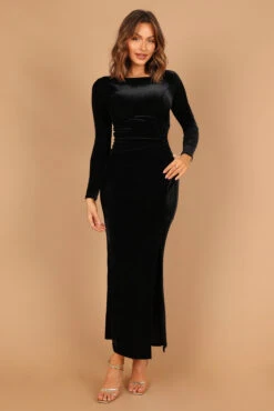 Sarine Long Sleeve Maxi Dress - Black -Fashion Dress petal and pup usa dresses sarine long sleeve maxi dress black 32589063454897