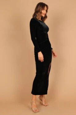 Sarine Long Sleeve Maxi Dress - Black -Fashion Dress petal and pup usa dresses sarine long sleeve maxi dress black 32589063651505