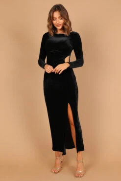 Sarine Long Sleeve Maxi Dress - Black -Fashion Dress petal and pup usa dresses sarine long sleeve maxi dress black 32589063717041