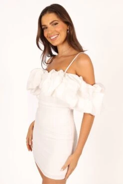 Sia Ruffle Mini Dress - White -Fashion Dress petal and pup usa dresses sia ruffle mini dress white 33629963976881