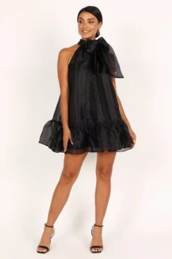 Sophia Bow Mini Dress - Black -Fashion Dress petal and pup usa dresses sophia bow mini dress black 33340297150641