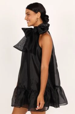 Sophia Bow Mini Dress - Black -Fashion Dress petal and pup usa dresses sophia bow mini dress black 33340297248945