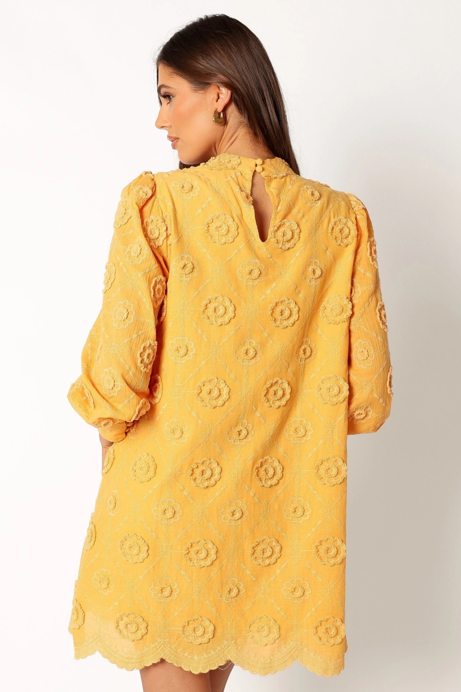 Stefania Long Sleeve Mini Dress - Mustard 5 Stefania Long Sleeve Mini Dress - Mustard - Image 3