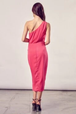 Talian One Shoulder Midi Dress - Paradise Pink 8 Talian One Shoulder Midi Dress - Paradise Pink -Fashion Dress petal and pup usa dresses talian one shoulder midi dress paradise pink 33524480442545