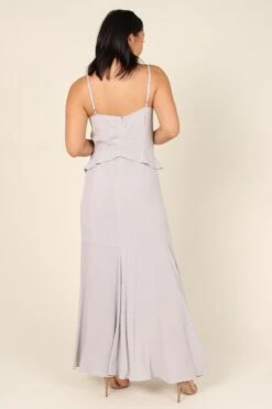 Tanya Beaded Maxi Dress - Grey -Fashion Dress petal and pup usa dresses tanya beaded maxi dress grey 32020572962993