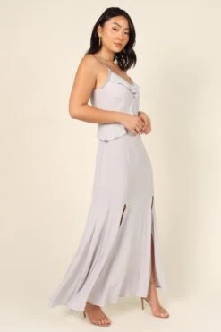 Tanya Beaded Maxi Dress - Grey -Fashion Dress petal and pup usa dresses tanya beaded maxi dress grey 32020573028529