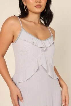 Tanya Beaded Maxi Dress - Grey -Fashion Dress petal and pup usa dresses tanya beaded maxi dress grey 32020573061297