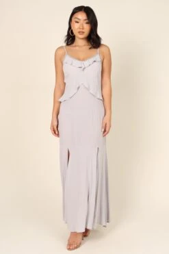 Tanya Beaded Maxi Dress - Grey -Fashion Dress petal and pup usa dresses tanya beaded maxi dress grey 32020573094065
