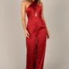 Dixie Halter Jumpsuit - Burgundy -Fashion Dress petal and pup usa jumpsuits dixie halter jumpsuit burgundy 32837745246385