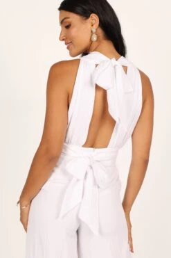 Imani Belted Jumpsuit - White -Fashion Dress petal and pup usa jumpsuits imani belted jumpsuit white 33394975965361