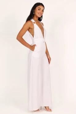Imani Belted Jumpsuit - White -Fashion Dress petal and pup usa jumpsuits imani belted jumpsuit white 33394976096433