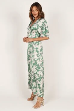 Rosalyn Jumpsuit - Green Floral -Fashion Dress petal and pup usa jumpsuits rosalyn jumpsuit green floral 33381633327281