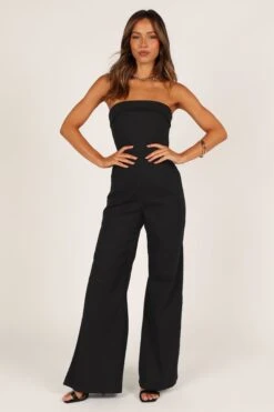 Tahari Jumpsuit - Black -Fashion Dress petal and pup usa jumpsuits tahari jumpsuit black 33276980822193
