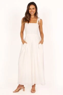 Miles Wide Leg Jumpsuit - White -Fashion Dress petal and pup usa playsuits miles wide leg jumpsuit white 33453831487665