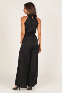 Dominique Plisse Jumpsuit - Black -Fashion Dress petal and pup usa rompers dominique plisse jumpsuit black 33276637085873