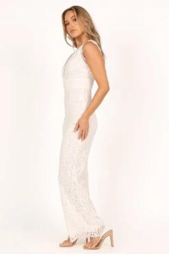 Eloise Lace Jumpsuit - Ivory -Fashion Dress petal and pup usa rompers eloise lace jumpsuit ivory 33520562405553