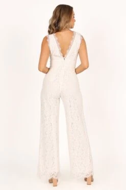 Eloise Lace Jumpsuit - Ivory -Fashion Dress petal and pup usa rompers eloise lace jumpsuit ivory 33520562438321