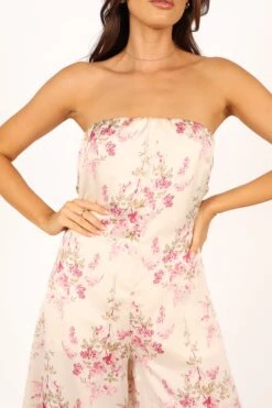 Giselle Strapless Jumpsuit - Off White -Fashion Dress petal and pup usa rompers giselle strapless jumpsuit off white 33757583245489